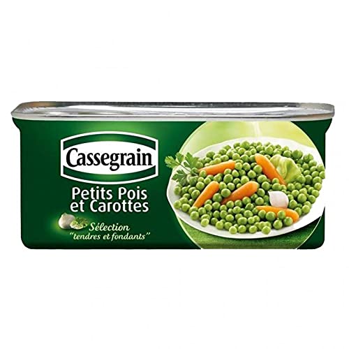 Cassegrain guisantes y zanahorias tiernas y fondants 200 g (paquete de 10)