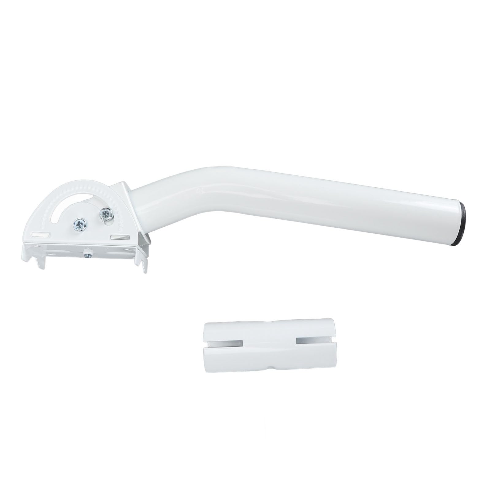 Support de Toit Satellite Double sécurité Coupe-Vent en Acier Inoxydable pour Antenne Rectangulaire V2, Kit de Montage Internet Satellite Robuste pour Routeurs WiFi, Angle Réglable, Blanc