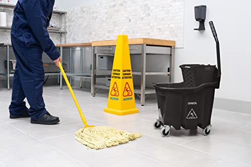 Image of SPARTA 7690403 Omnifit Plastic Mop Bucket For Cleaning, 35 Quarts, Black