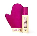 Coco & Eve Sunny Honey Bali Bronzing Self Tanner Mousse Set (Medium) - All Natural Sunless Tanning Mousse | Instant Self Tan Lotion with Bronzer with Self Tanning Mitt Applicator (200ml)