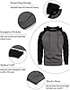 MANLUODANNI Men's Hoodie Pullover lightweight Casual Hoody Hoodies with Kangaroo Pocket Dark Gray Black XXL #4