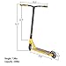 Albott Pro Scooters Trick Scooter - Freestyle 110mm Aluminium Core Wheels Stunt Scooters for Kids 8 Years and Up Entry Level Scooter for Beginner Boys Teens Adults(Gold)
