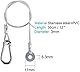 TSSS 10 Stk Sicherheit Edelstahl Seil Strick 30 Zentimeter Länge 66 Pfund Tragfähigkeit Stahlseil Leine Stage Light Safety Cables für Bühnenbeleuchtung Disco-Beleuchtung