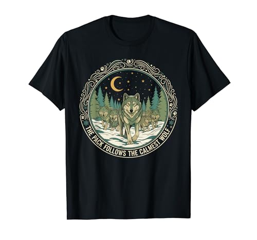 Wise Wolf Lover Calm Leadership �A�j�}���p�b�N �l�C�`���[�A�[�g T�V���c
