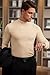 Herberton Mens Fashion Full Sleeve Pullover Trendy Spring Sweater Retro Fleece Winter Solid Color Basic Classic Warm Regular Fit Turtle Neck Comfortable Plain Mock Neck Shirts Beige XL