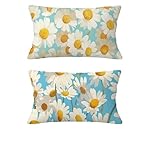 Kissenbezug 40 x 70 cm 2 er set Herbst Kissen Blume Sofakissen Samt...