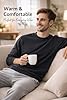 Makii Sweatshirts for Men and Women UK - Adults Plain Crew Neck Long Sleeve Sweater lightweight Casual Fleece Jumpers for Mens Light Pink S #3