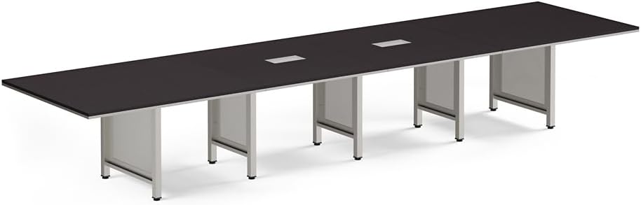 NBF Conference Table Expandable Meeting Desk for 16 Person Office Collaboration, 192" W x 48" D, Espresso, At Work Collection