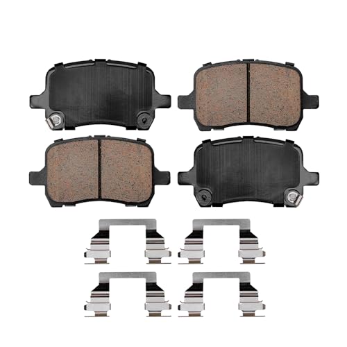 Image of Detroit Axle - Front Ceramic Brake Pads w /Hardware Replacement for Chevrolet HHR Malibu Cobalt Pontiac Pursuit G4 G5 G6 Solstice Saturn Ion Sky - 4pc Set
