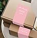 50PCS Box Seal Sticker, Boosaletico 6x15cm Pink Rectangle Box Seal Sticker Business Commodity Packaging Sealing Stickers Gift Box Decor Bag Packaging Label Sealing Decals