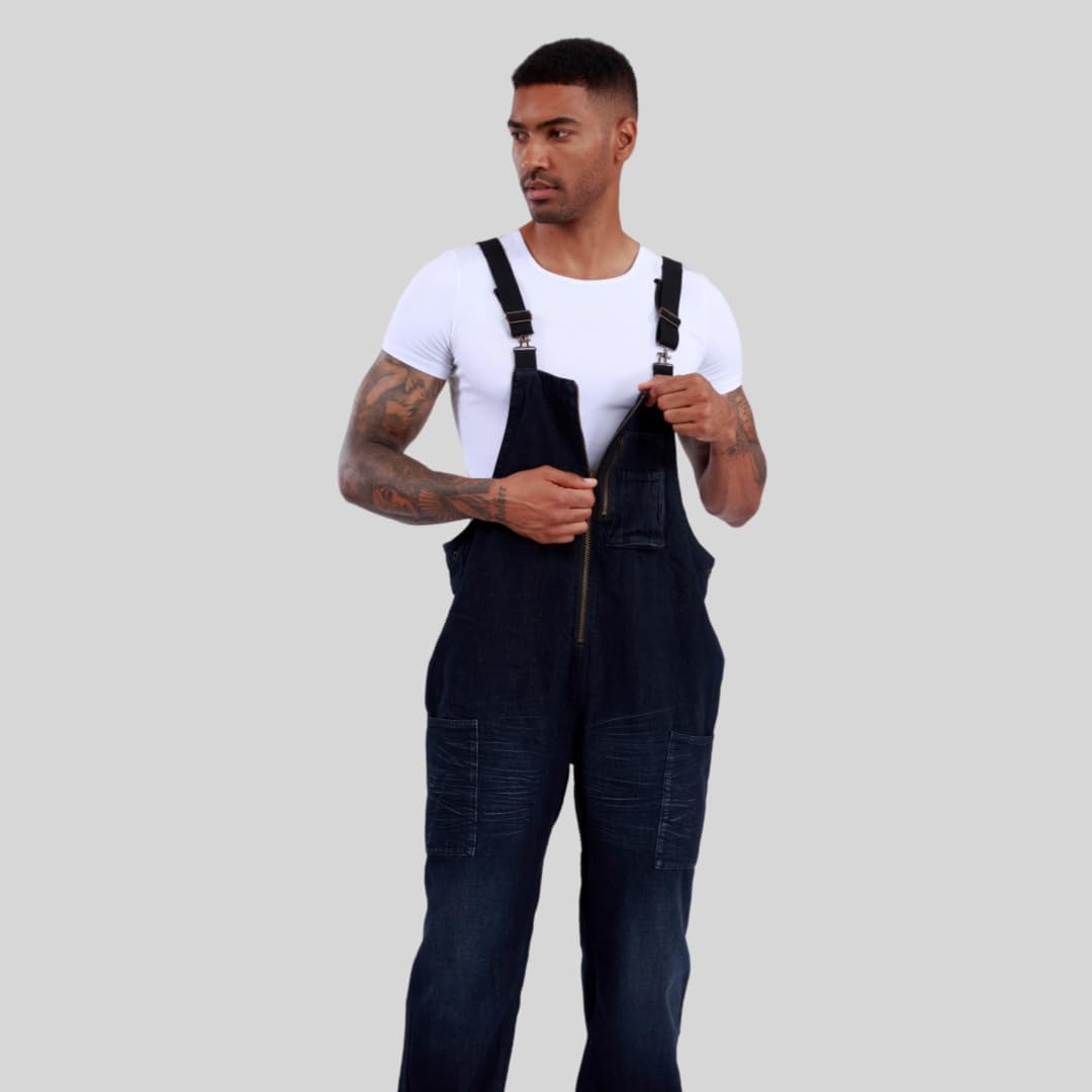 Men's Spring & Summer Vintage Overalls - Straight-Leg Casual Jumpsuit