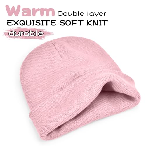 Image of ZOORON Beanie for Men Women Warm Winter Hat Unisex Soft Knit Cuffed Beanie