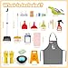 deAO Kids Cleaning Set for Toddler, Pretend Play Housekeeping Toy with Cleaning Carts Includes Real Working Vacuum Cleaner, Broom, Dust and More (Red)