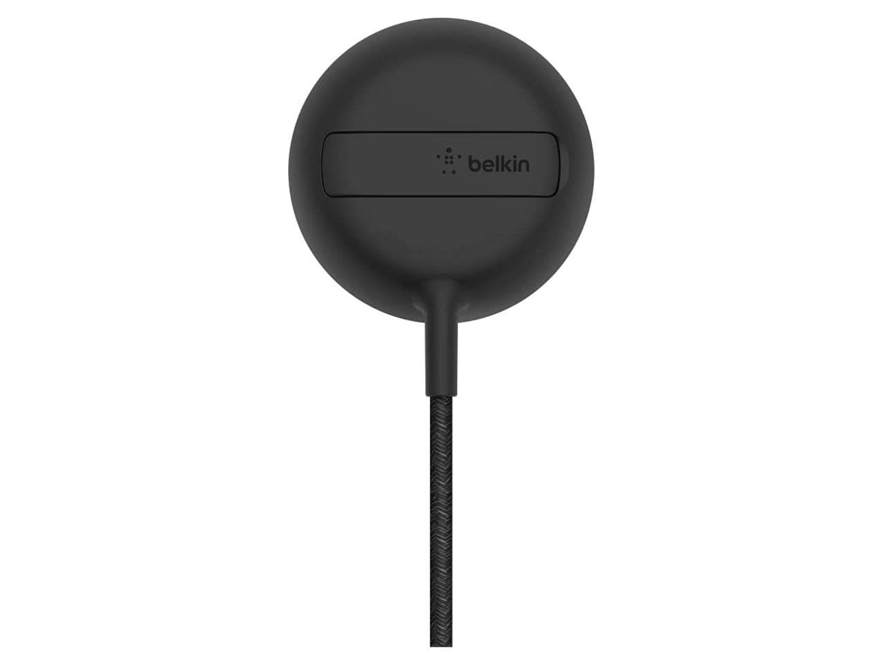 Belkin base de carga inalámbrica portátil con MagSafe (carga rápida de hasta 15 W, soporte, compatible con iPhone 13, 13 Pro Max y mini, fuente de alimentación no incluida), negro