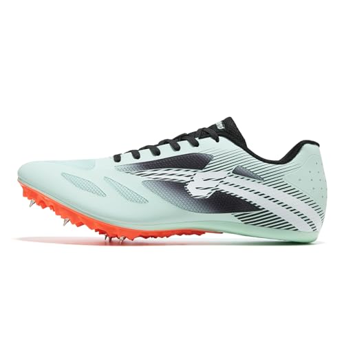 EPIMENO Men's Track and Field Shoes Women Lightweight Breathable Spikes for Multi-Events Jump Shoes