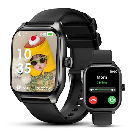Smooce Smartwatch per Bambini con Fitness Tracker, Monitoraggio Della Frequenza Cardiaca, 120 + Modalità Sportive, Contapassi, Sveglia, Regalo per ragazzi e ragazze