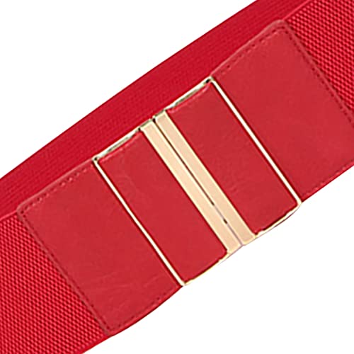 Women's Fashion Vintage Wide Waist Belt Elastic Stretch Belts With Interlock Buckle plus Size Exercise Belt4