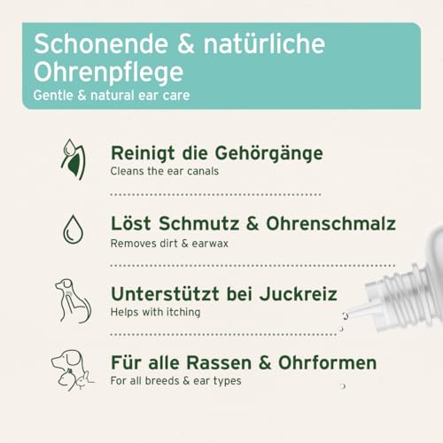 Ohrreiniger für Hunde, Katzen und Pferde mit Kamille – 250ml