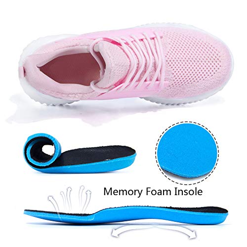 Image of Akk Womens Walking Shoes - Slip On Tennis Running Shoes Memory Foam Lightweight Work Sneakers for Indoor Outdoor Gym