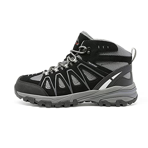 Nortiv 8 Men's Ankle High Waterproof Hiking Boots Outdoor Trekking Trails Boots Snhb211M Black Size 12 M Us #TOP1