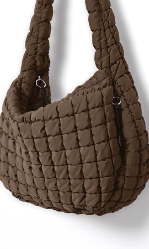 Image of ODODOS Quilted Carryall Tote Bag for Women Crossbody Hobo Lightweight Padding Shoulder Bag
