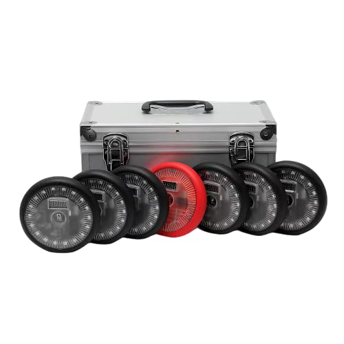 Lubeby Smart Sports Training Reaction Training Light Equipment, Football Basketball Boxing Fitness Physiotherapy Training Light with Aluminum Box (7 Pack)