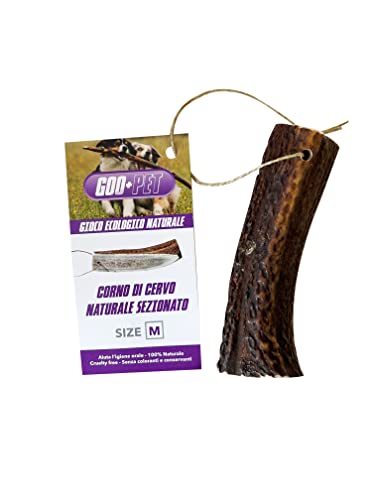 Animal House Goo + Pet 100% Bois de cerf pour Chiens à mâcher Naturel Jouet os (SECTIONNE, M) Cover