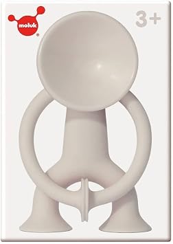 MOLUK OOGI Junior Figure, Silicone Toys for Children, Kids Toy, Elastic Stretch Figure with Suction Cups, Fidget Fun, Encourages Creativity, Hand-Eye Coordination, Travel-Friendly, 3+, Beige