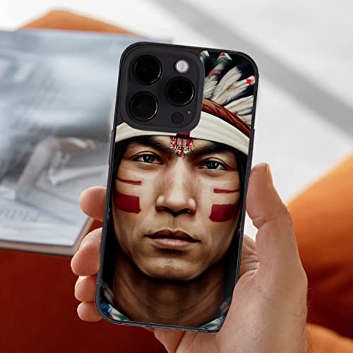 Indian Chief With War Paint Iphone 14 Pro Max Case - Indian Phone Case For Iphone 14 Pro Max - American Iphone 14 Pro Max Case Multicolor #TOP3