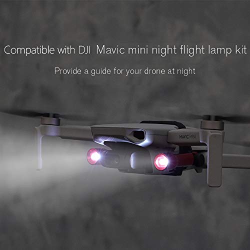 Ajcoflt Compatível com Mavic Mini Drone Holofote de vôo noturno ajustável em 180 ° LED Flight Light