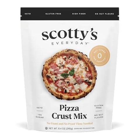Scotty's Everyday - Keto Pizza Crust Zero Carb Mix - Gluten-Free, Vegan, 0g Carbs Per Slice, No Erythritol or Nut Flours - Makes 1 Pizza - 8.4oz Cover