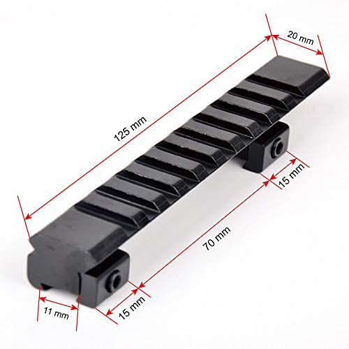 Base De Rail Queue D'Aronde Ronde En Acier - 11mm Pour Pistolet Air Et Fusil Chasse