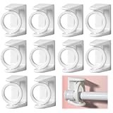 Large Gamme d'Utilisations : cette tringle à rideau auto-adhésive convient à la plupart des surfaces lisses telles que les miroirs, le verre, le marbre, les carreaux, l'acier inoxydable, etc., mais ne convient pas aux surfaces rugueuses, poreuses ou humides