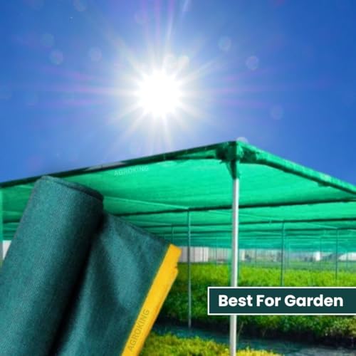 Image of Multipurpose Green Shade Net, UV-Stabilized Garden Net, 90% Sunlight Block (Green-90%, 6.5 ft X 20 ft)