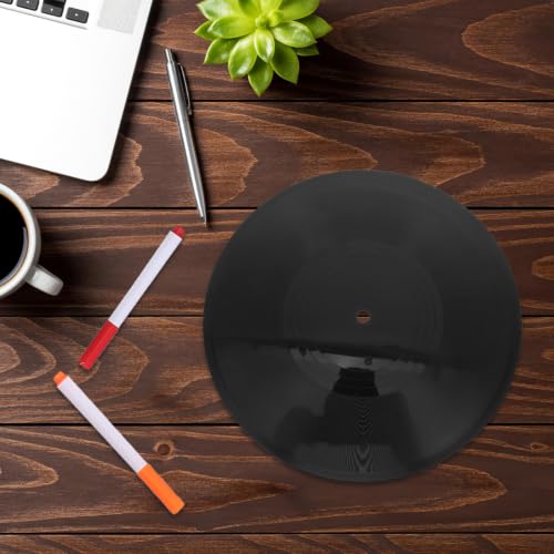 Disco de vinilo negro personalizable con marcador para decoraciones en casa 5