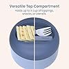 Bentgo Bowl - Insulated Leak-Resistant Bowl with Snack Compartment, Collapsible Utensils and Improved Easy-Grip Design for On-the-Go - Holds Soup, Rice, Cereal & More - BPA-Free, 21.2 oz (Slate)