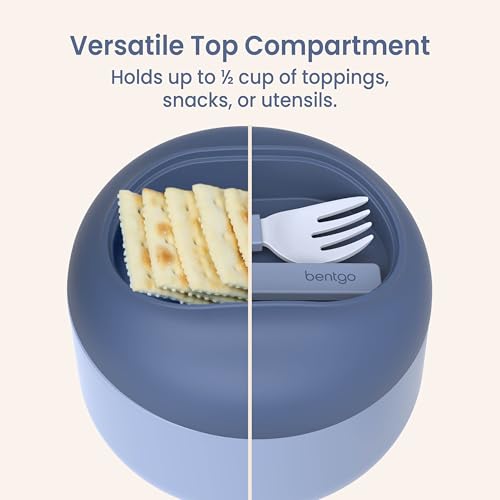 Image of Bentgo Insulated Food Jar, 21.2 oz, Snack Compartment, Retractable Utensils