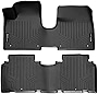 SMARTLINER Custom Fit All Weather 2 Row Black Floor Mat Liner Set Compatible with 2022-2023 Hyundai IONIQ 5