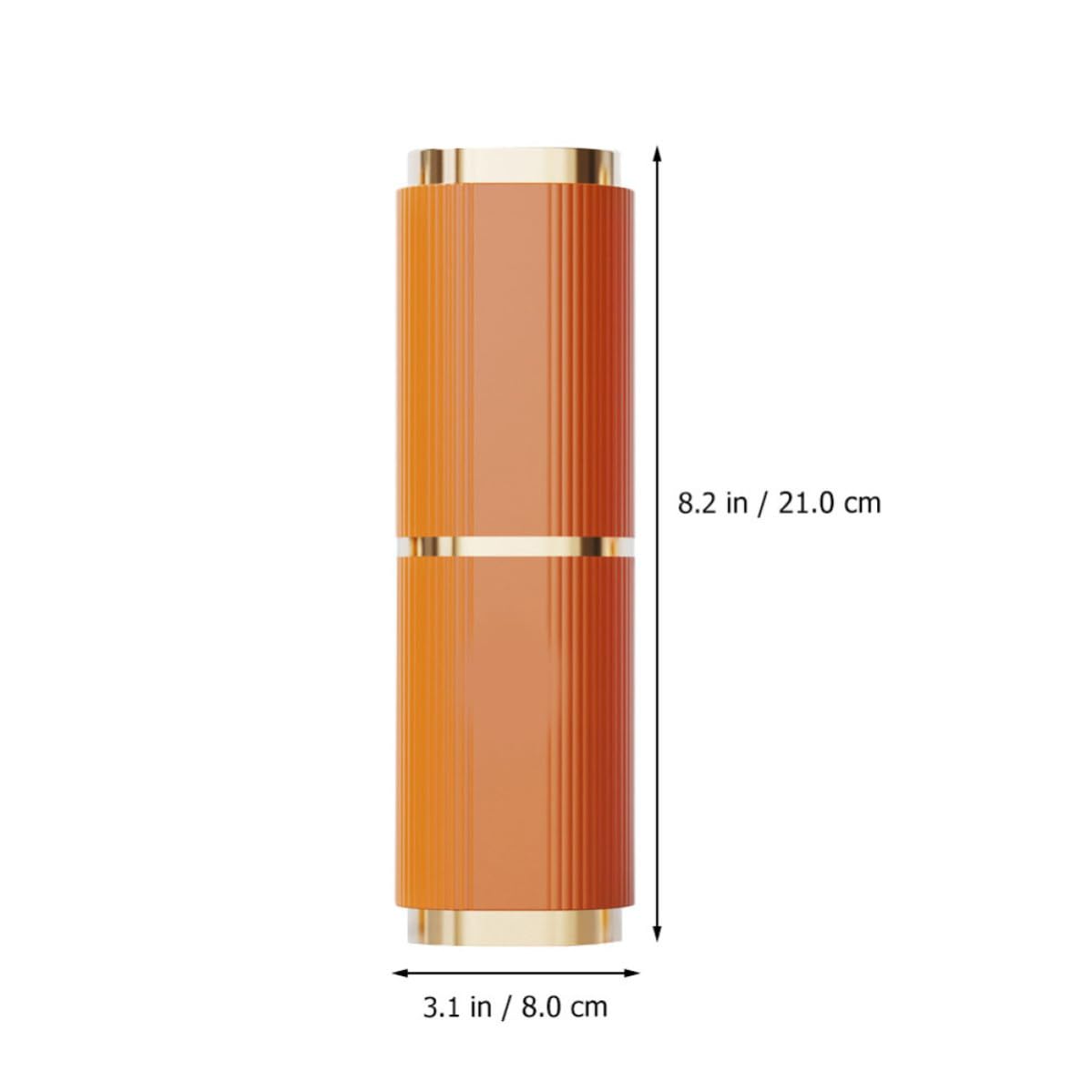 SECFOU Étui de Voyage pour Brosse à Dents Portable 2 Pièces Orange Abs PP