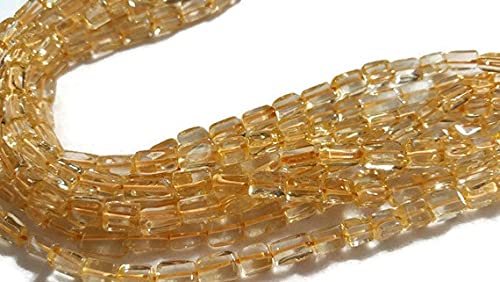 Citrine rectangulaire lisse pour remplacer des perles rondes sur vos bijoux