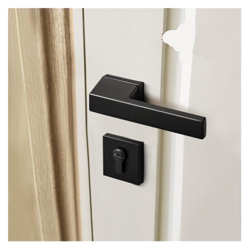 Manija de puerta de habitación de madera maciza con cerradura interior premium 3