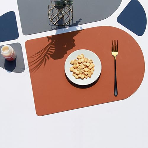Sets de table réversibles double face bicolores protecteurs pour repas - 4