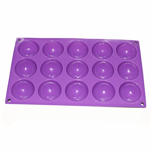X-Haibei Round Hemisphere Dome Cake Jello Soap Chocolate Cocoa Bombs Silicone Mold Supplies Dia. 2Inch, 1Oz Per Cell #TOP6