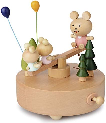 Wooden Music Box Valentine's Day Birthday Gift Travel Gift,Smart Toy Present for Lover Friends and Children Souvenir-Plays Castle in The Sky Song