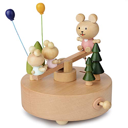 Wooden Music Box Valentine's Day Birthday Gift Travel Gift,Smart Toy Present For Lover Friends And Children Souvenir-Plays Castle In The Sky Song #TOP2