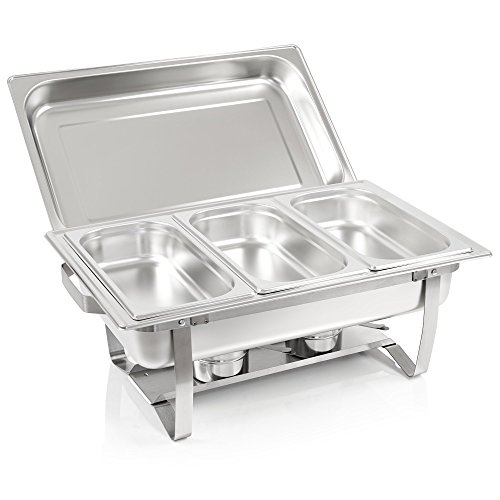 Chafing Dish aus Edelstahl für Warmhaltung von Speisen