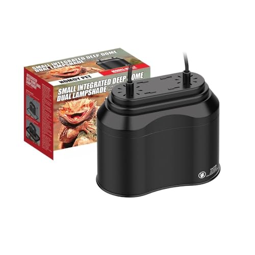 Double abat-jour dôme profond OMEM pour le terrarium de votre tortue