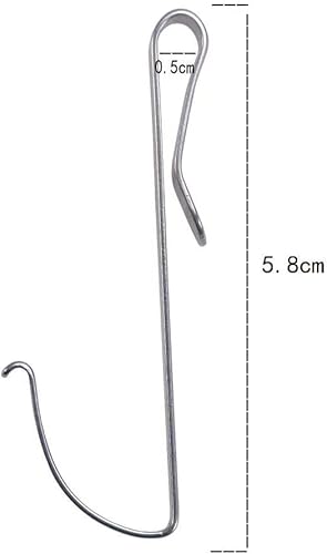 Miniatura 6 de Paquete de 20 ganchos de acero inoxidable en forma de J, ganchos para rejilla de alambre, colgador de fregadero resistente para colgar en cocina,