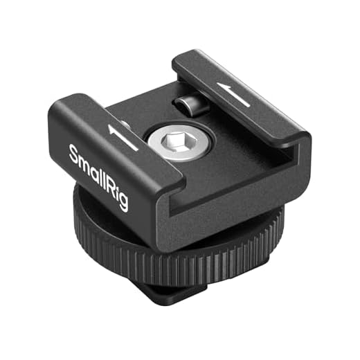 SMALLRIG Cold Shoe Mount Adapter für kabelloses Mikrofon, für DJI Mic / Mic 2, für RODE Wireless Go II, für Saramonic BLink 900 B, für Hollyland C1, mit 1/4"-20 Gewindeloch, Anti-Drop-Design - 4822