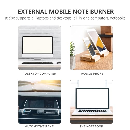 KOMBIUDA External USB 3.0 Dvd Burner with Usb-c Portable Dvd Drive Rewriter for Laptop Desktop Optical Drive Compatible with Windows and Other Operating Systems - Image 6